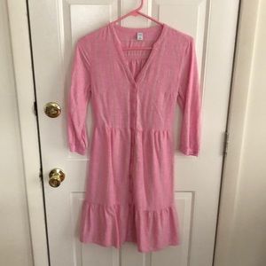Pink white striped old navy dress